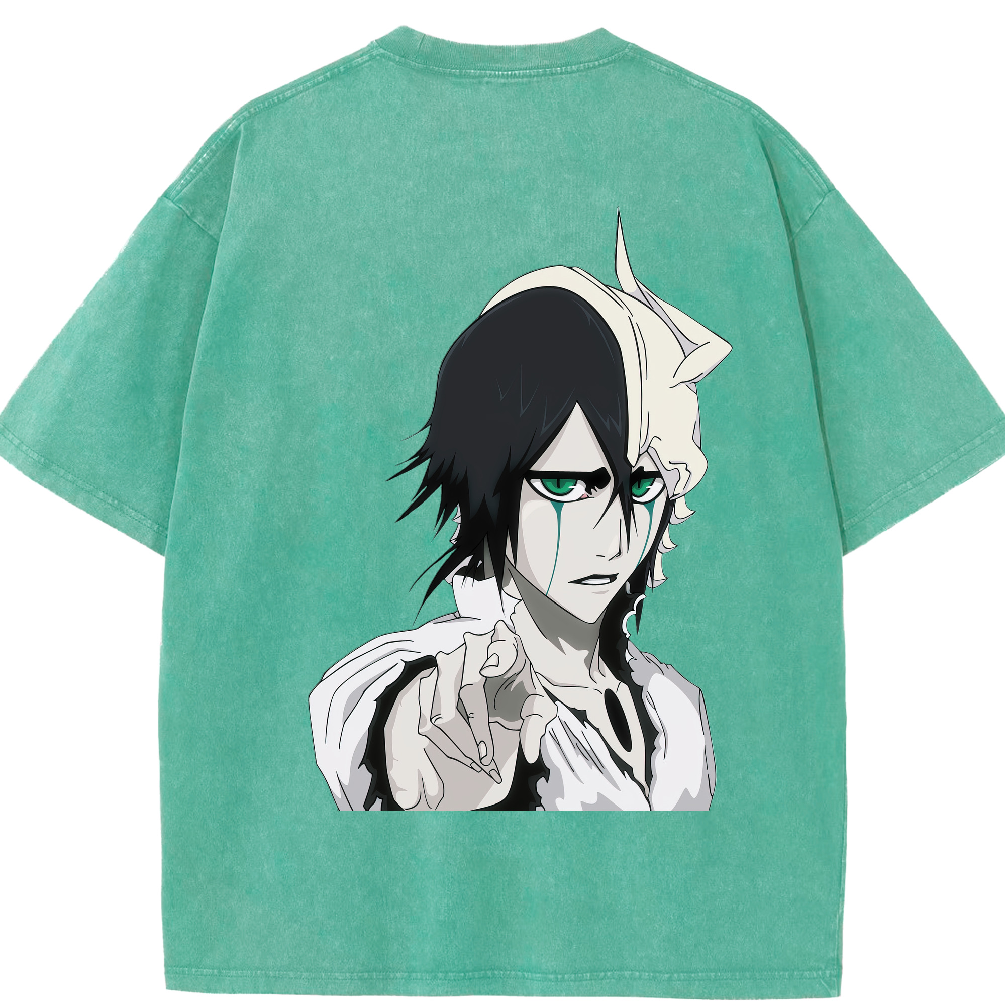 （画像用） ブリーチ ウルキオラ·シファー BLEACH Ulquiorra cifer 綿100% ヴィンテージ風 半袖Tシャツ（背面プリント）